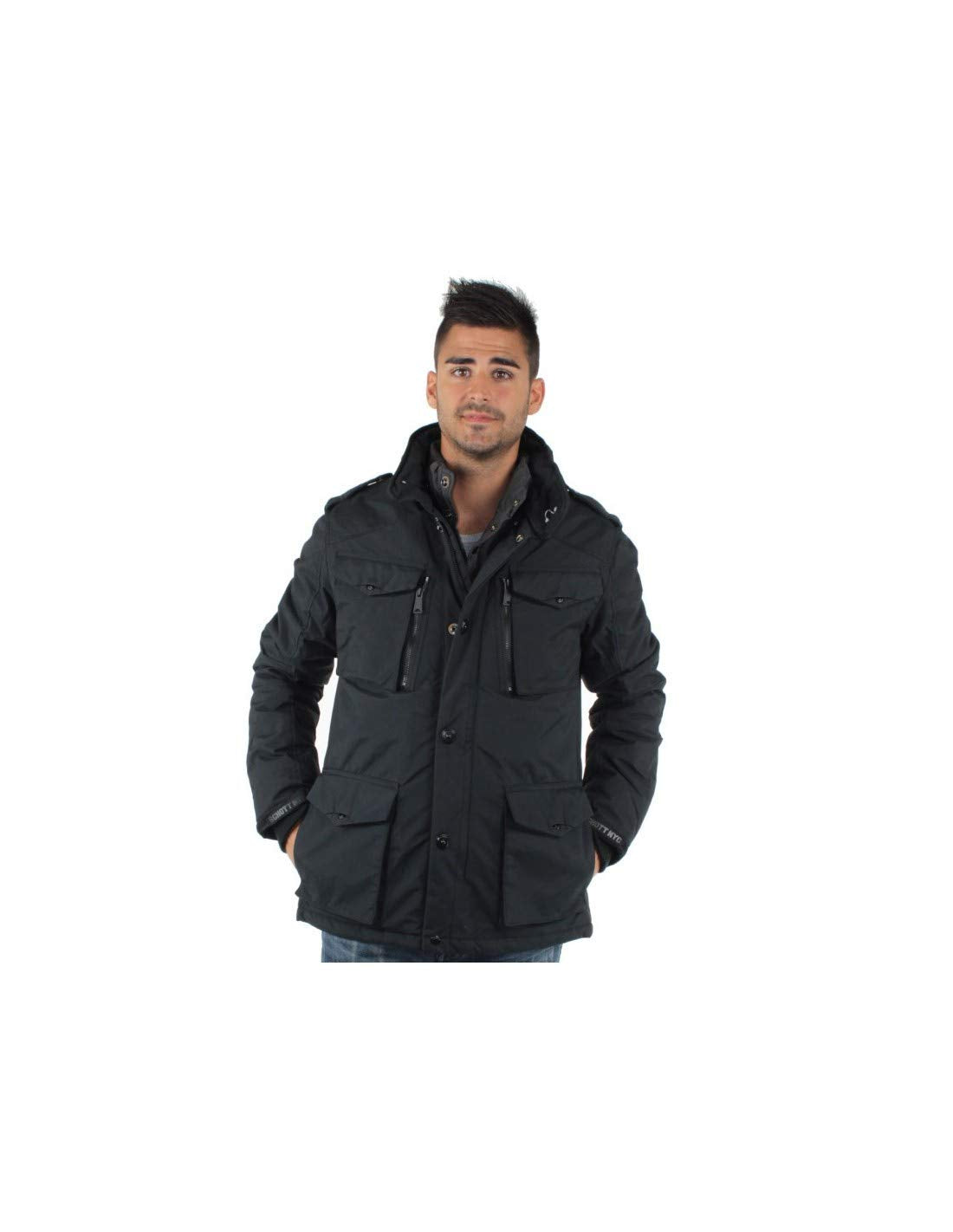 Schott NYC FIELD, Chaqueta para Hombre, Negro, M