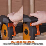 Evolution Power Tools R210CMS Multimaterial Sierra Ingletadora - Corta acero dulce, aluminio, plástico, madera con clavos incrustados, 210 mm