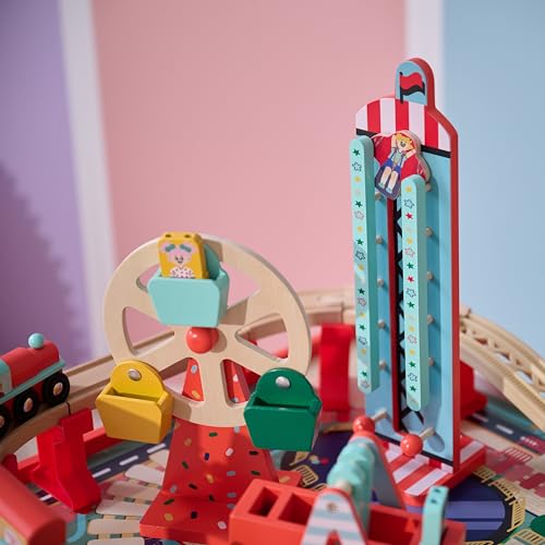Teamson Kids Mesa de Juego en Madera con 6 Mini Juegos, Caja de Almacenamiento incluida y Espacio para Juego Creativo sin Pantallas