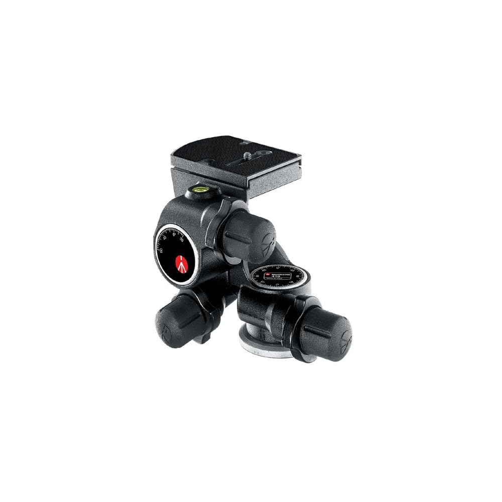 Manfrotto Rótula de Cremallera Junior, Cabezal para Trípode con 3 Ejes de Movimiento de Alta Precisión para Equipamiento de Fotogradía y Cámara, Creación de Contenidos, Vlogging