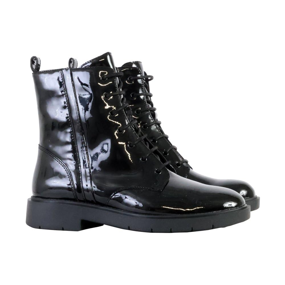 Geox D Spherica Ec1 A, Bota de Tobillo Mujer, Black, 40 EU