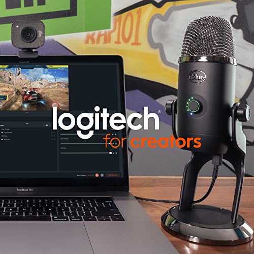 Logitech for Creators Blue Yeti Micrófono USB para Grabación, Streaming, Gaming, Podcasting en PC y Mac, Micro de Condensador para Ordenador, Soporte Ajustable, Plug&Play - Negro