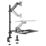my wall Soporte para Teclado y Monitor – HL63L para reequipar el Escritorio con Altura Ajustable, Giro Lateral, inclinable, Vertical y Horizontal