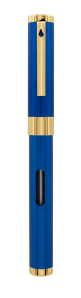 DIPLOMAT NEXUS Pluma estilográfica con cristal de tinta azul/grosor de pluma: B 14kt/ pluma estilográfica/hecha a mano/con caja de regalo/pluma estilográfica/color: azul/cromo