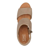 TOMS Majorca Platform, Sandalia con talón Mujer, Dune Suede, 38.5 EU
