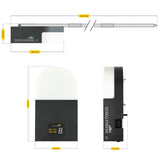 Schellenberg 60923 Motor Puerta Garaje basculante, 600 N, MAX, 868 MHz, 2X mandos a Distancia, Antracita, Smart Drive L/Superficie 10 m²