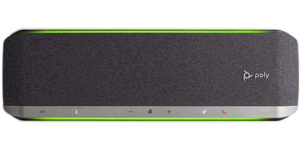 Poly – Altavoz manos libres inteligente Poly Sync 60 para salas de conferencias - Se conecta a PC/Mac mediante un cable combinado USB-A/USB-C y a teléfonos inteligentes a través de Bluetooth