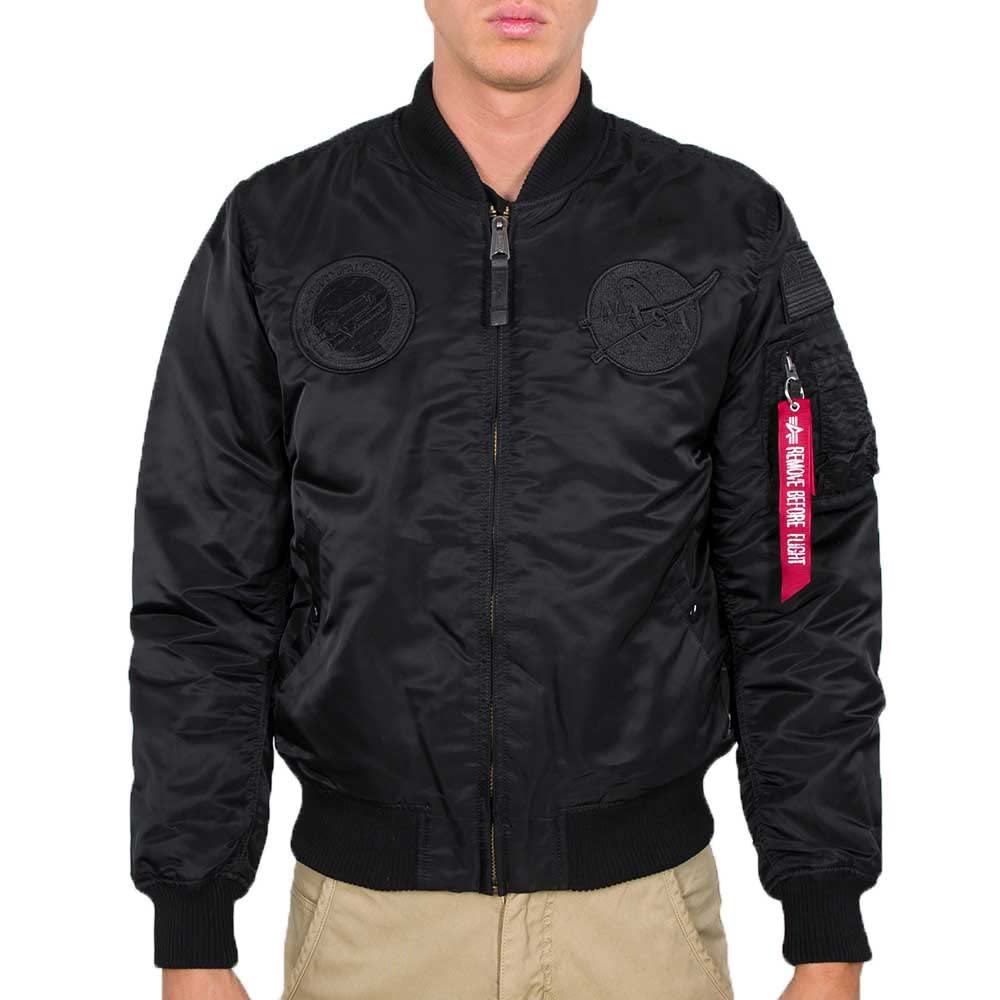 Alpha Industries 166107-404-L Chaqueta Bomber, Negro (All Black 404), Large (Tamaño del Fabricante: L) para Hombre