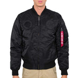 Alpha Industries 166107-404-L Chaqueta Bomber, Negro (All Black 404), Large (Tamaño del Fabricante: L) para Hombre