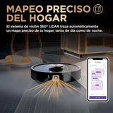 Shark PowerDetect Robot Aspirador y mopa 2 en 1, Base NeverTouch Pro con Limpieza, Carga y Vaciado automáticos, 60 días, navegación 3D y LiDAR, NeverStuck, WiFi/App, Negro, RV2800ZEEU