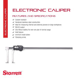Starrett 5006BZ-14/350 - Llave de ranura electrónica (0 a 14 pulgadas / 0 a 350 mm, resolución de 0,01 mm, salida de datos RS232, acero inoxidable)
