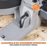 Evolution Sierra ingletadora deslizante inalámbrica R185SMS-Li de Evolution Power Tools con corte multimaterial,bisel de 45°,inglete de 50°, 850 W-Incluye batería de 4 Ah y cargador,hoja TCT de 185 mm
