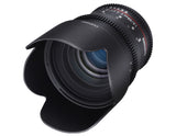 Samyang F1311106101 - Objetivo para vídeo VDSLR para Sony E (Distancia Focal Fija 50mm, Apertura T1.5-22 AS UMC, diámetro Filtro: 77mm), Negro