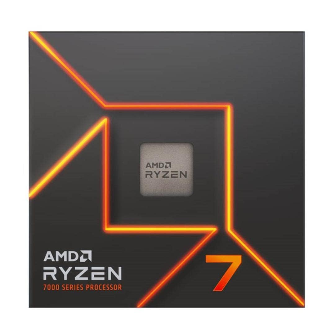 AMD Ryzen 7 7700 Procesador (tarjeta gráfica Radeon integrada, 8 núcleos/16 threads, 65W TDP, Socket AM5,40MB Caché, Reloj de aumento máx. hasta 5.3 GHz, con ventilador Wraith Prism)