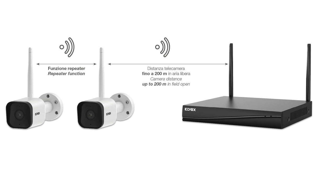 Vimar 46KIT.036C Kit Wi-Fi 3Mpx + 2camáras Bullet 3.6mm