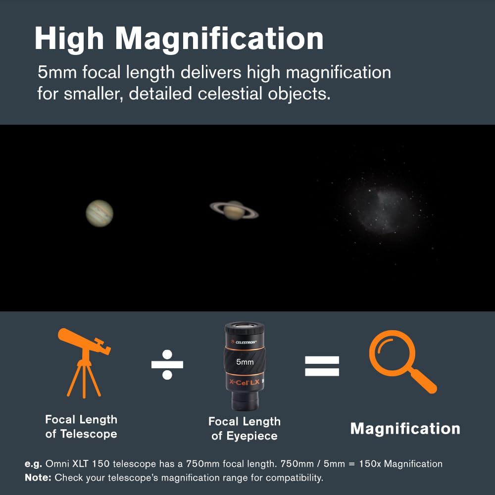Celestron 93421 X-Cel LX Series: ocular de 1,25'', 5 mm