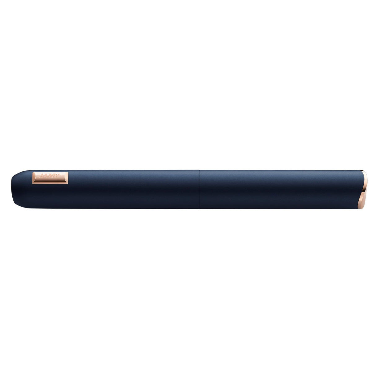 LAMY Dialog cc 081 – Pluma estilográfica noble en acabado de pintura azul mate con mecanismo de giro y totalmente retráctil parcialmente platino de 14 quilates, pluma de oro rosa, grosor de la pluma F