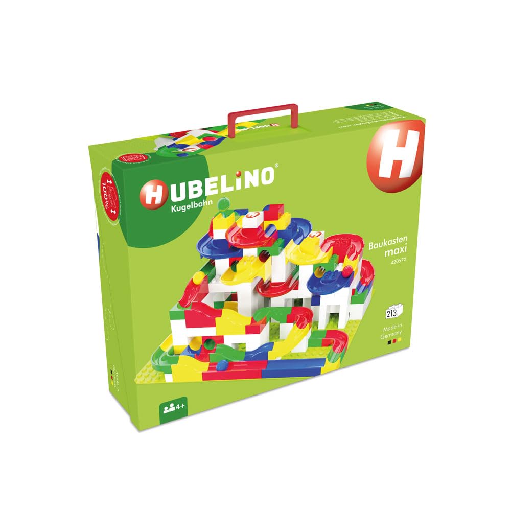 Hubelino-Baukasten Maxi (213-teilig) Circuito de Bolas, Color Compatible, (420572)