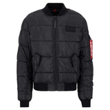 Alpha Industries Chaqueta Bomber MA-1 Puffer para Hombre Bombardero y Vuelo, Black, XL
