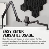 Elgato Wave:3 - Micrófono condensador USB profesional prémium para streaming, podcasts, juegos, oficina en casa, software mezclador gratis, plugins de efectos, antidistorsión, plug n play, Mac, PC