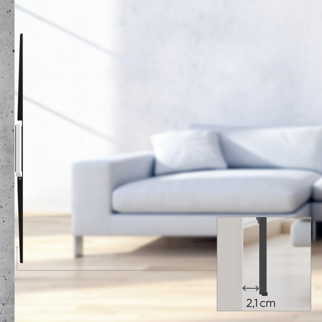 Hama | Soporte de Pared para TV de 46" a 100" (Soporte Fijo de Pared, Pantallas de hasta 254cm, Carga máx de 75kg, VESA 800 x 600)