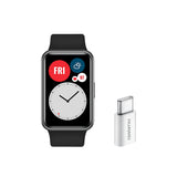 Huawei, Watch fit, Smartwatch, Pantalla AMOLED y Adaptador USB C, hasta 10 días de batería, 96 Modos de Entrenamiento, GPS Incorporado, 5 ATM, Negro, De 1,64 Pulgadas
