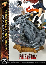 Prime 1 Studio Fairy Tail - Figura Decorativa de Natsu, Gris, Erza, Happy - Figura de Estatua de Lujo, versión 1/7, 57 cm