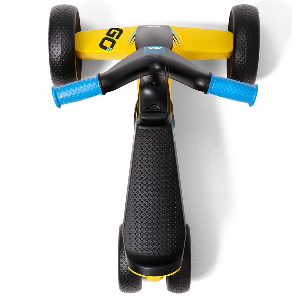 BERG Toys GO2 - Go Kart 2 en 1 2 en 1 para bebés y niños pequeños, para Interiores y Exteriores, 4 Ruedas, Juguete para niños de 10 a 30 Meses, Amarillo