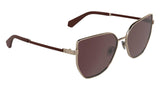 Calvin Klein Jeans Women's Sunglasses CKJ25209S - Rose Gold with Solid Wine Lens