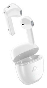 AQL Escape | Auriculares Bluetooth de Forma de cápsula con tecnología Environment Noise Canceling con Funda de Carga - 5 Horas de Playtime - Blanco