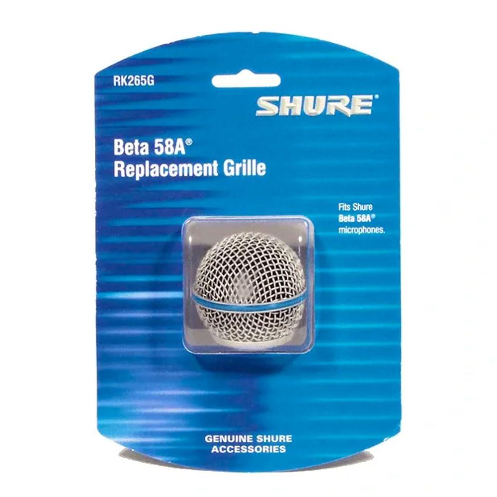 Shure RK 265G - Cesta de repuesto para micrófono Beta 58, color Plateado y Gris