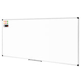 Amazon Basics Pizarra blanca magnética con bandeja para rotuladores y marco de aluminio, 240 cm x 120 cm