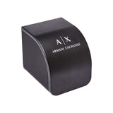 Armani Exchange Reloj hombre, movimiento cuarzo cronógrafo y caja 44mm con correa silicona