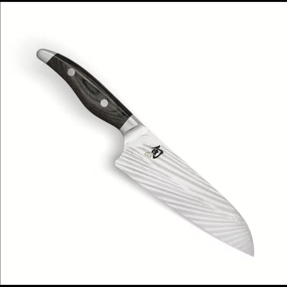KAI Shun Nagare Cuchillo de chef con hoja de 20 cm - 72 capas de acero de Damasco VG 2 y VG 10 con núcleo dual - Mango de madera de Pakka gris-negro - Hecho a mano en Japón Cuchillo de cocina forjado