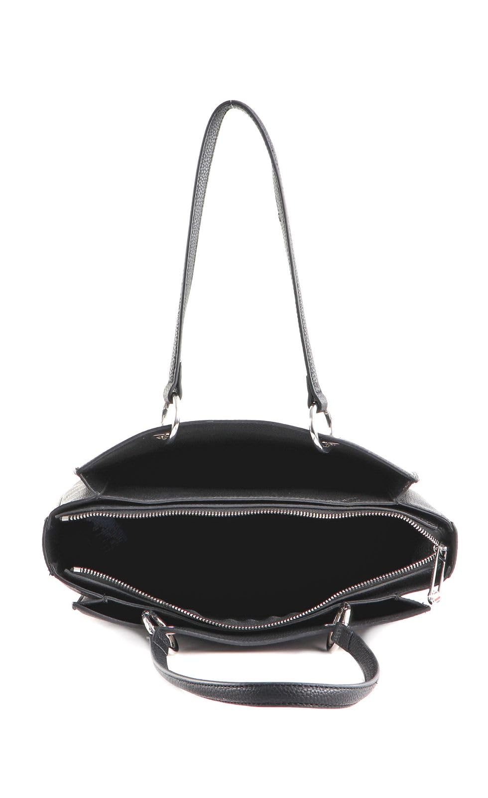 Tommy Hilfiger Mujer Bolso Tote TH Emblem Work Tote con Cremallera, Negro (Black), Talla Única