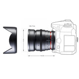 Walimex Pro 8 mm f/3.8 - Objetivo para Nikon (Distancia Focal Fija 8mm, Apertura f/3.8-22) Negro
