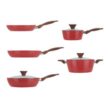 Batería de cocina 8 piezas roja Golden 5