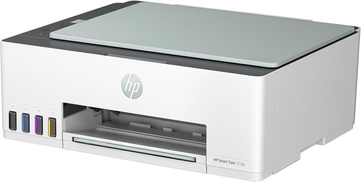 Impresora Multifunción Tinta HP Smart Tank 5108 Wi-Fi, con depósito recargable, incluye tinta para imprimir hasta 3 años