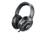 MSI IMMERSE GH50 GAMING HEADSET - Auriculares Sonido Envolvente Virtual 7.1, Sistema de Vibración, Drivers Neodimio 40mm, Iluminación RGB, Mic Extraíble, Regulador en Línea, Conector USB2.0 -Alámbrico