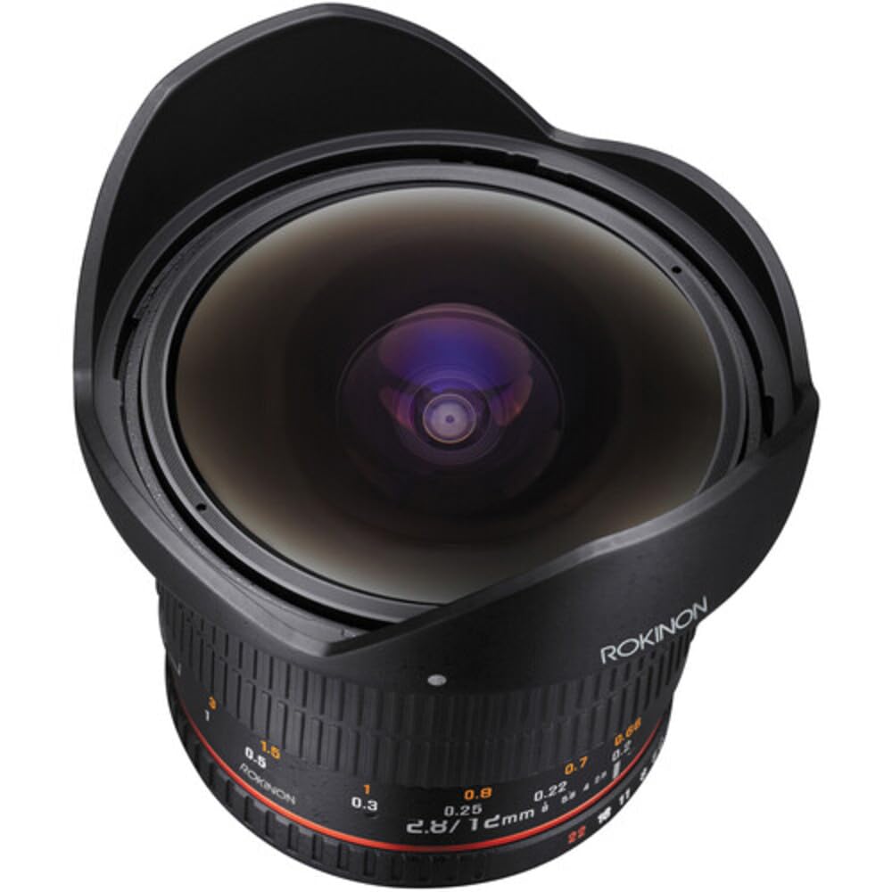 Rokinon Lente Ojo de pez de Marco Completo F2.8 de 12 mm para Nikon Ae