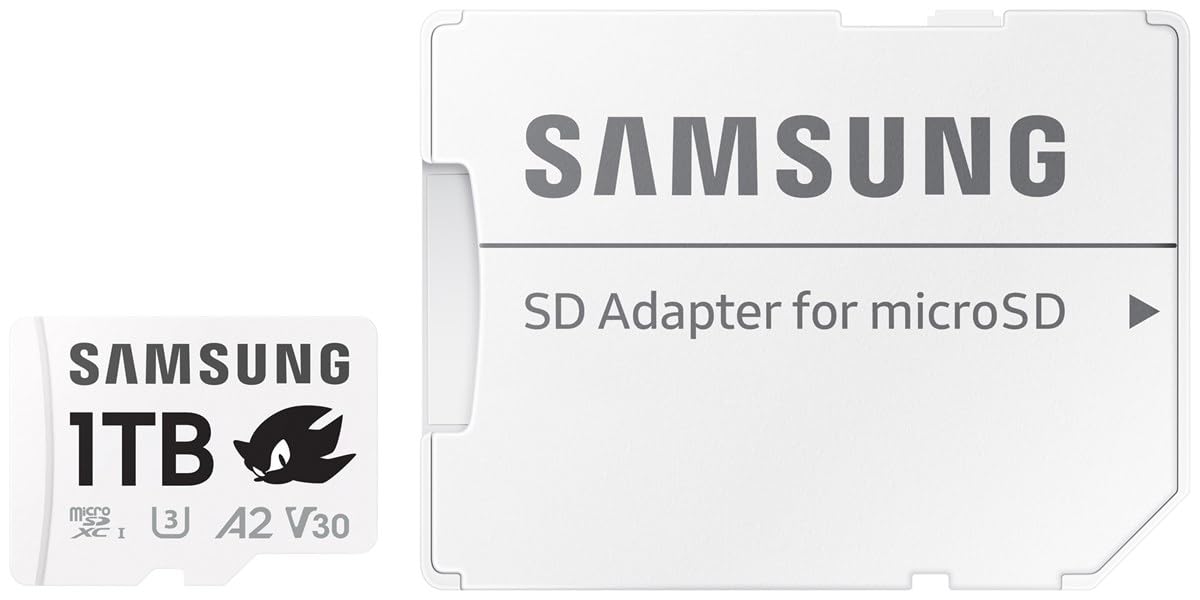 Samsung Tarjeta microSD Sonic Pro Plus para Consola de Juegos, Tarjeta de Memoria 1 TB, UHS-I U3, Full HD y 4K UHD, hasta 180 MB/s, MB-MD1T0SA