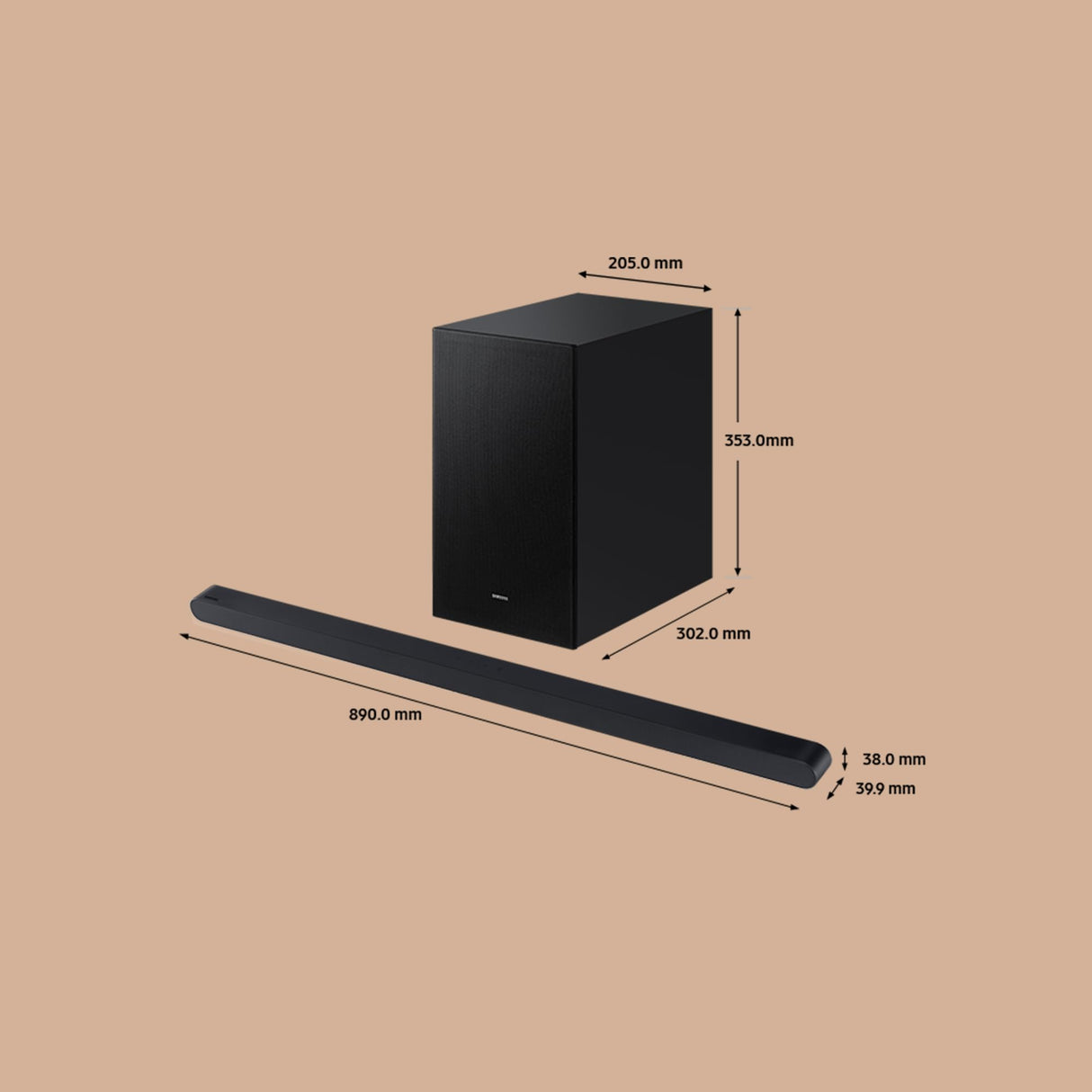 Samsung Barra de Sonido HW-S700D/ZF 2024 - Diseño Ultra Slim, Dolby Atmos Inalámbrico, Q-Symphony, 3.1 Canales y SpaceFit Sound