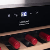 Cecotec Vinoteca 34 botellas Bolero grandsommelier 34030 inox compressor, 80 L, Enfriamiento por compresor, Temperatura regulable de 5 a 18ºC, Control táctil, Display, LED interior.
