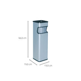 OFITURIA® Cenicero Papelera de Pie y Pared para Exterior Metálico 24 litros Color Plata Extraíble en Negro