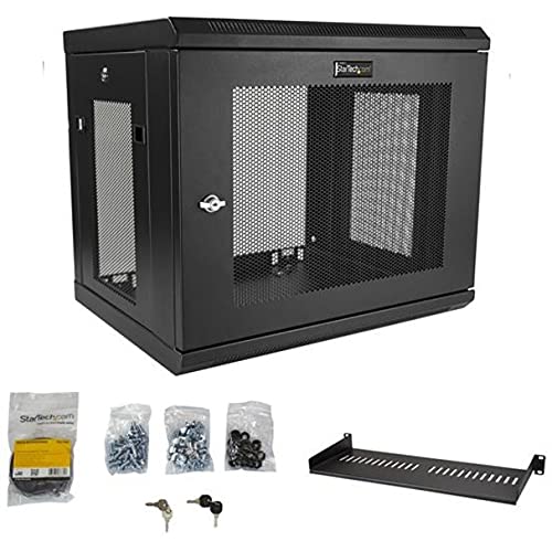 StarTech.com Armario Rack de Pared para Servidores 9U 19" 2 Columnas Estante 1U - Rack de Servidores de Montaje en Pared