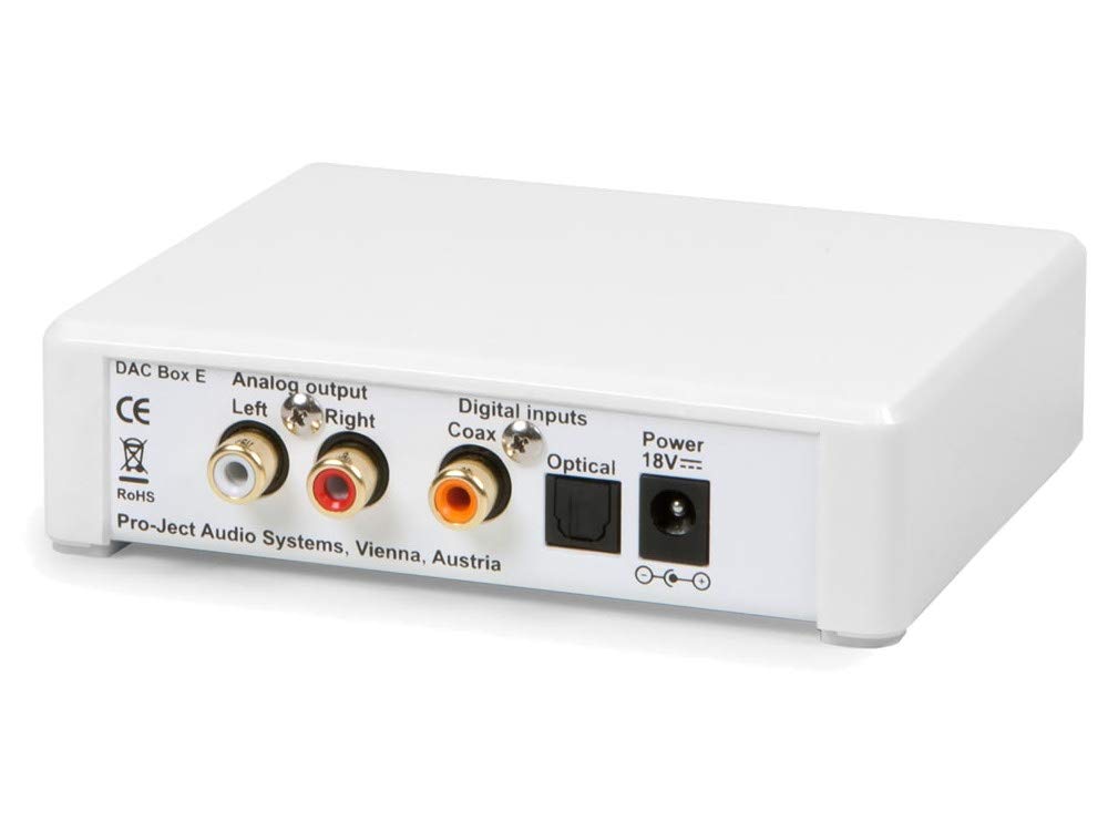 Pro-Ject DAC Box E - Conversor D/A. Entrada Optica y Coaxial. Hi-Res 192kHz/32its. Color Negro.