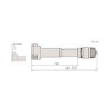 Mitutoyo Micrómetro interior Holtest Vernier 368-168, tres puntos, rango de 30-40 mm, graduación de 0,005 mm, precisión de +/-0,003 mm