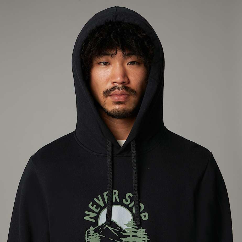 THE NORTH FACE NF0A8C20JK3 M Outdoor Graphic Hoodie Sweatshirt Hombre TNF Black Tamaño L