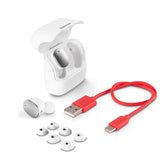 Hama | Auriculares Bluetooth (Control táctil, Resistente a Salpicaduras IPX5, Comandos de Voz, Batería Duradera) Color Blanco