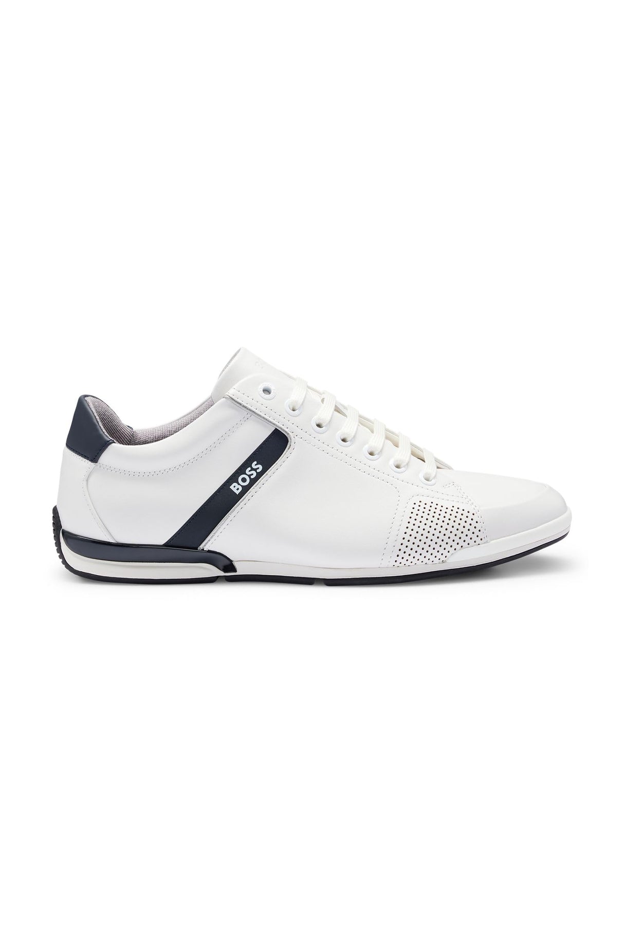 BOSS Hombres Saturn_Lowp_lux4 A_N Sneaker Blanco 44 EU